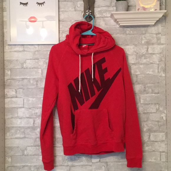 red nike hoodie womens